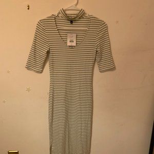 NWT Topshop Striped Bodycon Dress